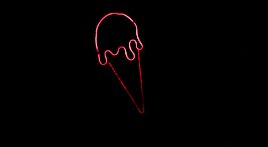 Neon Ice Cream Sign