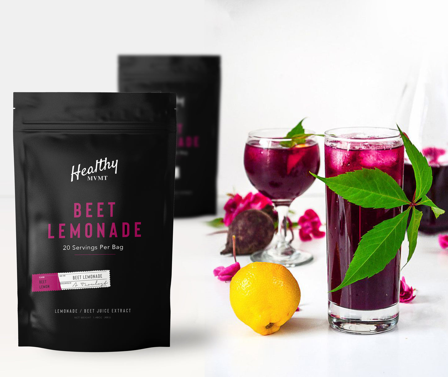 Charcoal Lemonade, Beet Lemonade, Mange Lemonade | Trio Lemonade Bundle by HealthyMVMT
