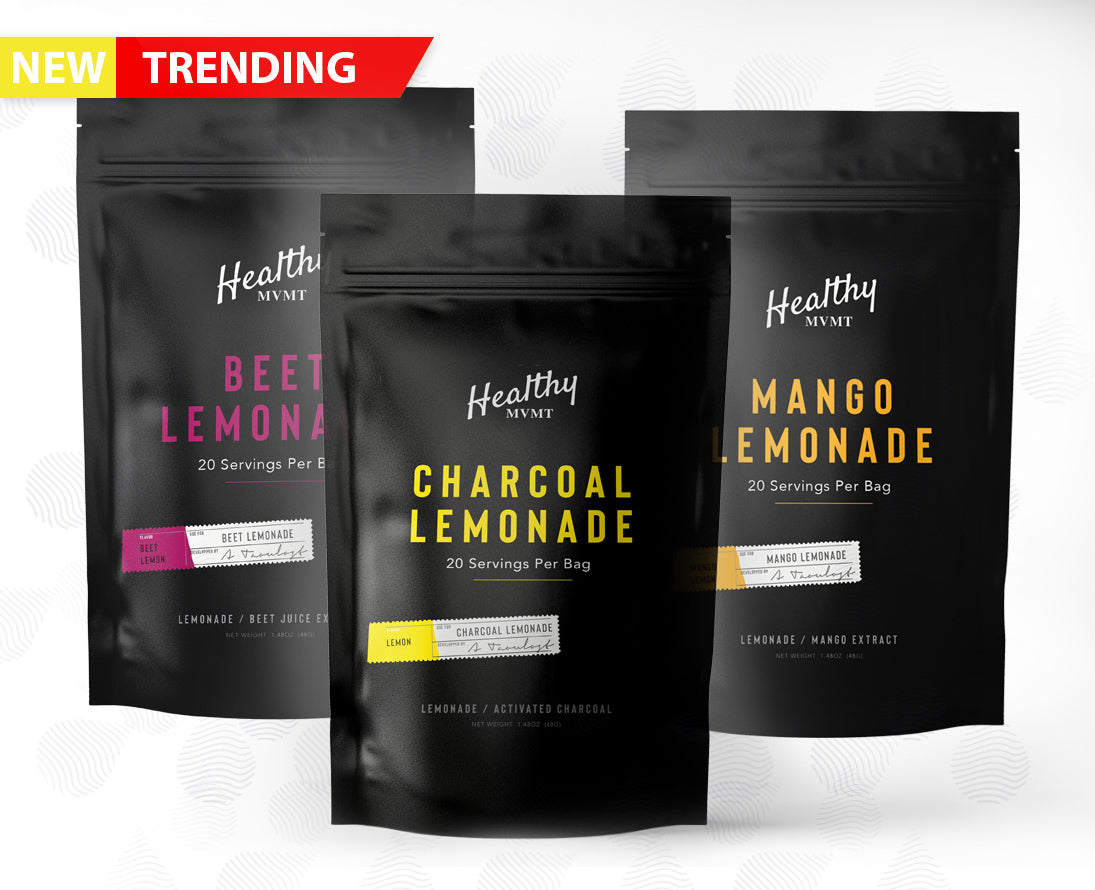 Charcoal Lemonade, Beet Lemonade, Mange Lemonade | Trio Lemonade Bundle by HealthyMVMT
