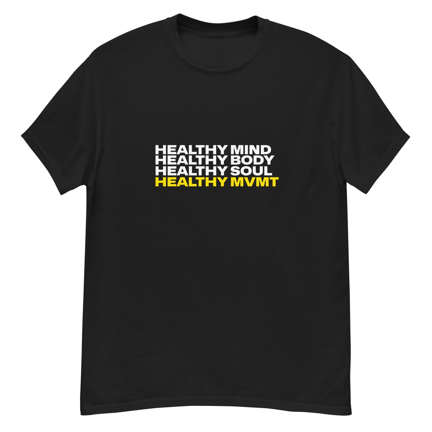 Mind Body Soul (Black) | Men's Short Sleeve T-shirt by HealthyMVMT