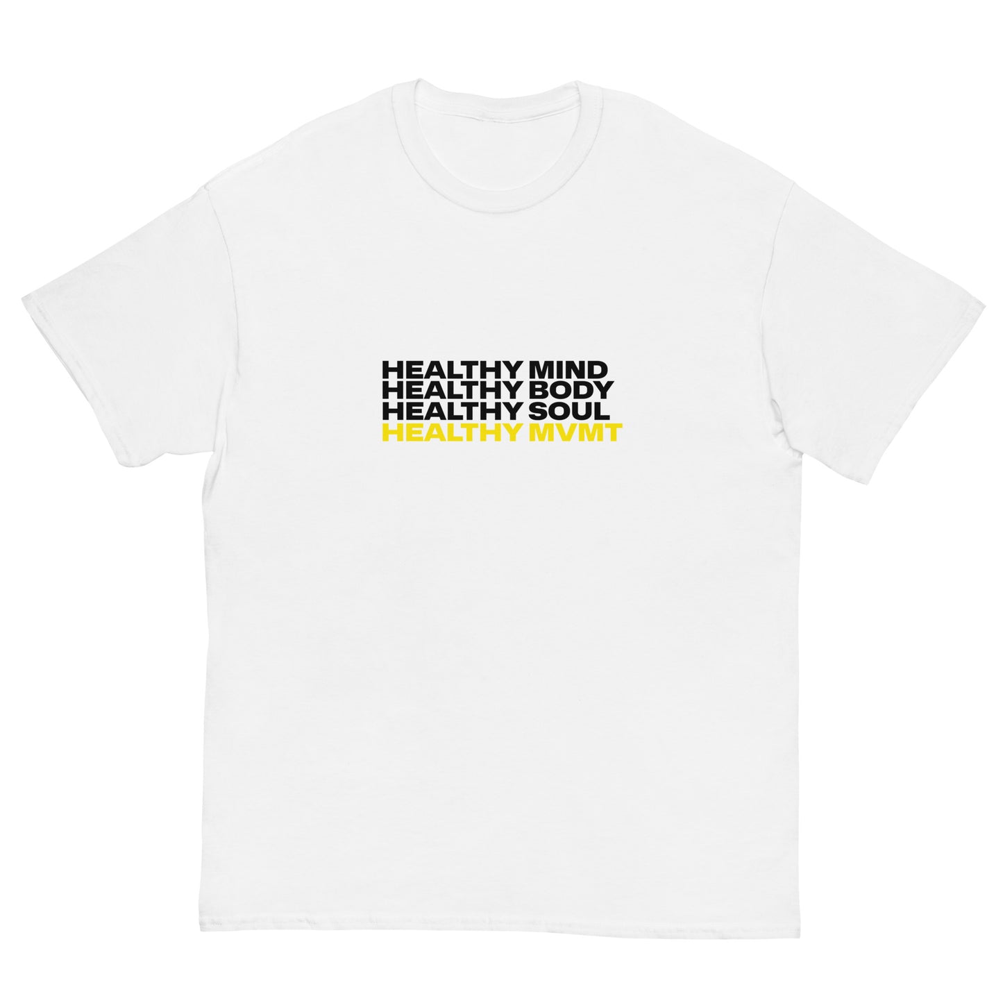 Mind Body Soul (White) | Men's Short Sleeve T-shirt by HealthyMVMT