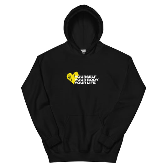 Love Yourself (Black) | Women's Hoodie by HealthyMVMT