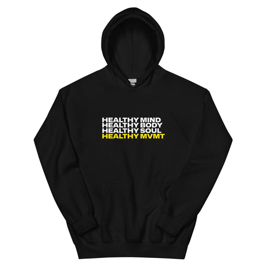 Mind Body Soul (Black) | Women's Hoodie by HeathyMVMT