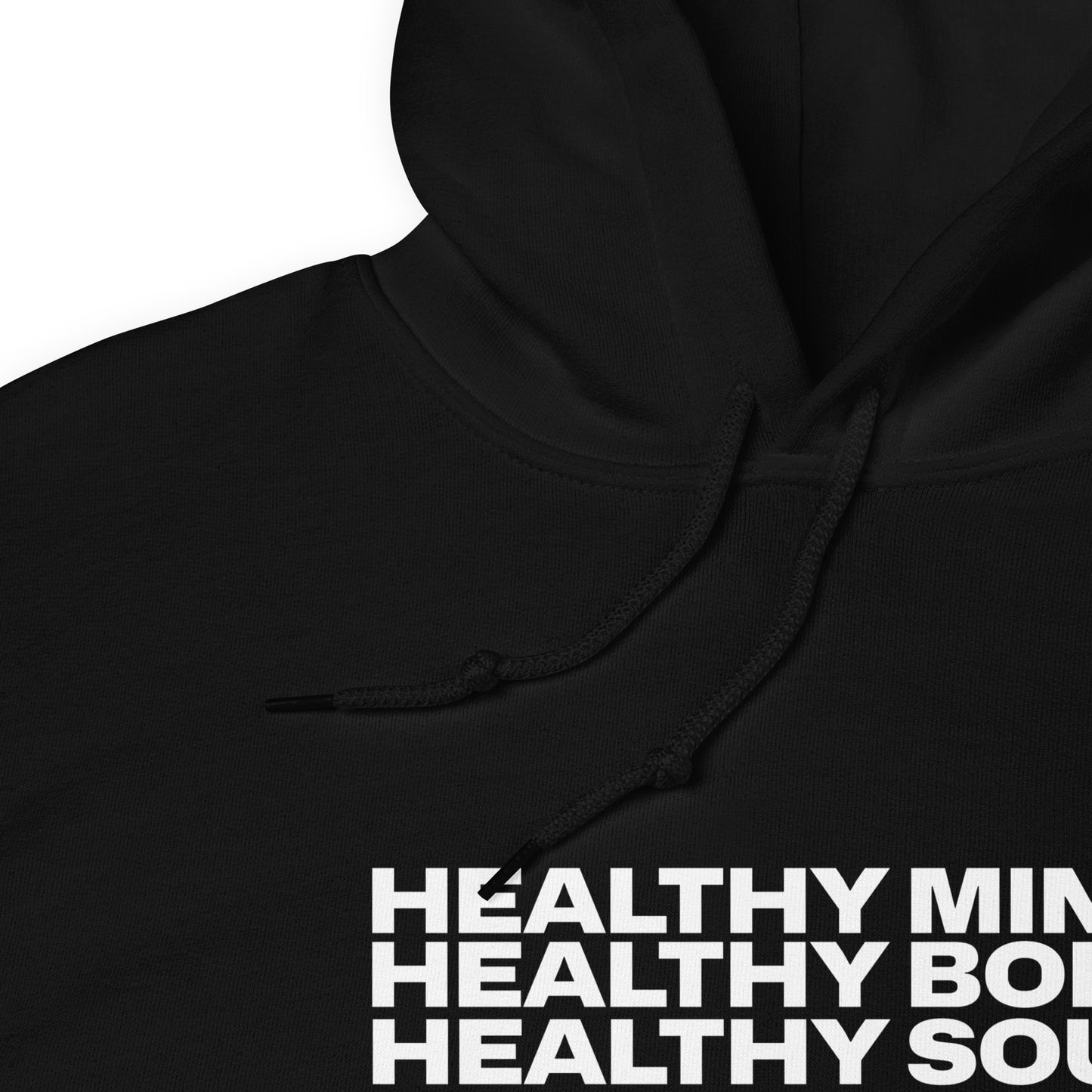 Mind Body Soul (Black) | Women's Hoodie by HeathyMVMT