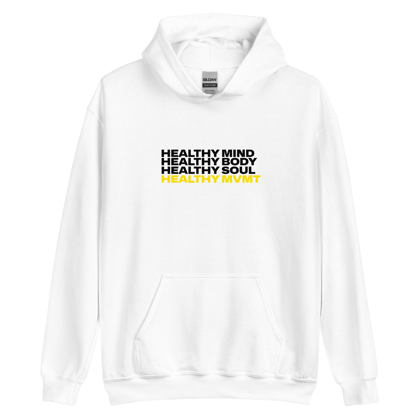 Mind Body Soul (White) | Women's Hoodie by HealthyMVMT