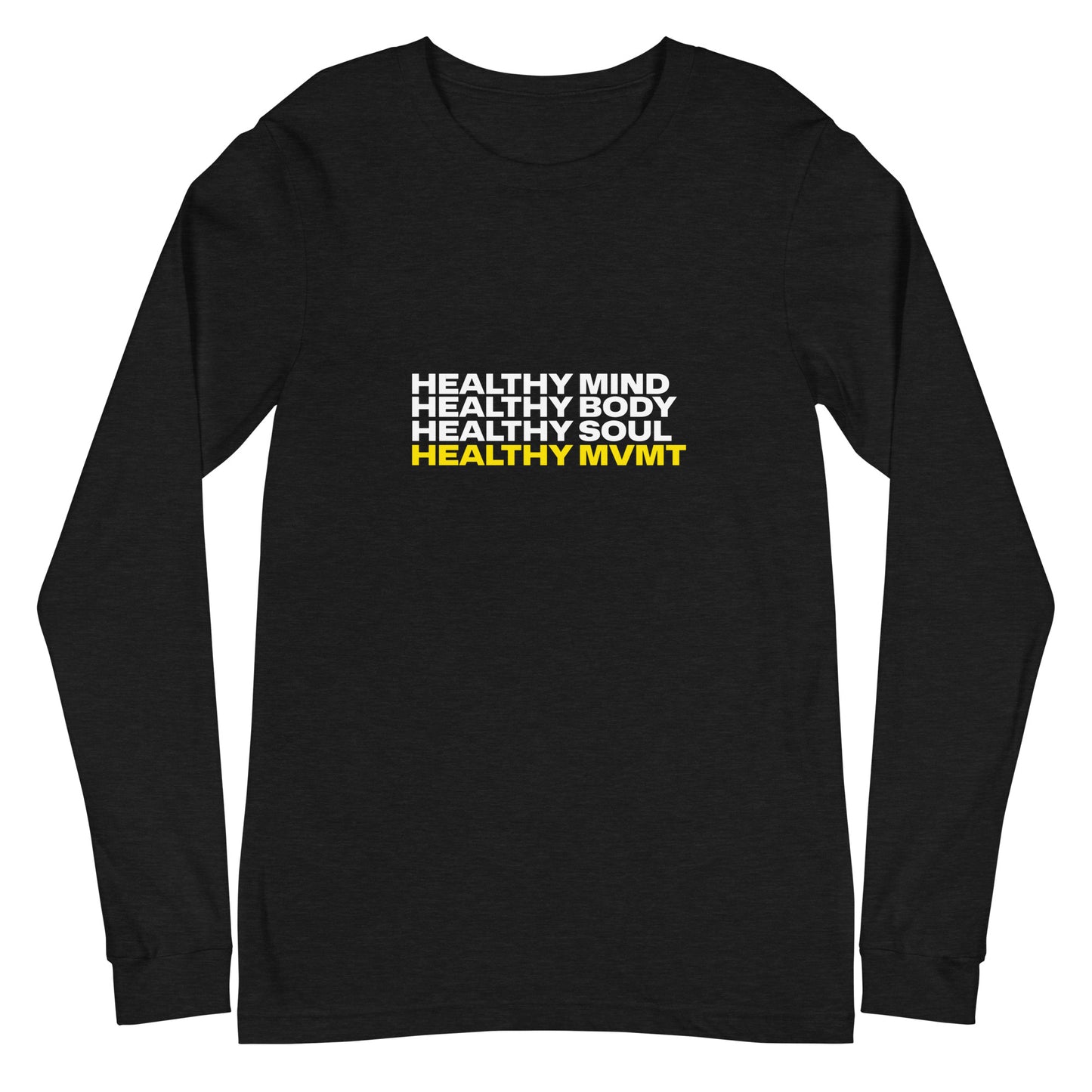 Mind Body Soul (Black) | Women's Long Sleeve Tee by HealthyMVMT
