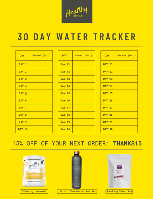 30 Day Water Tracker (Printable PDF)
