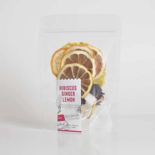 Hibiscus Ginger Lemon Alcohol Infusion