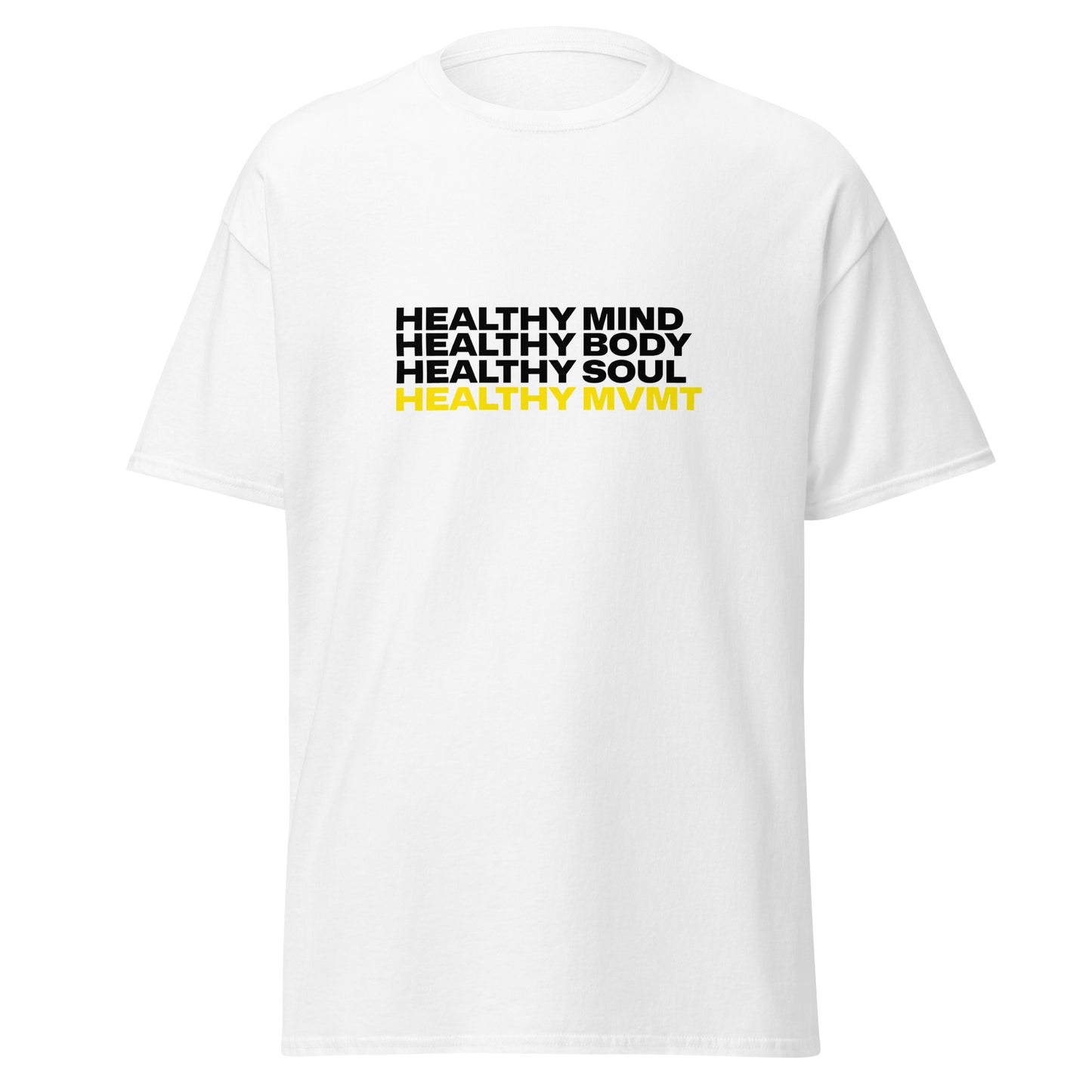 Mind Body Soul (White) | Men's Short Sleeve T-shirt by HealthyMVMT