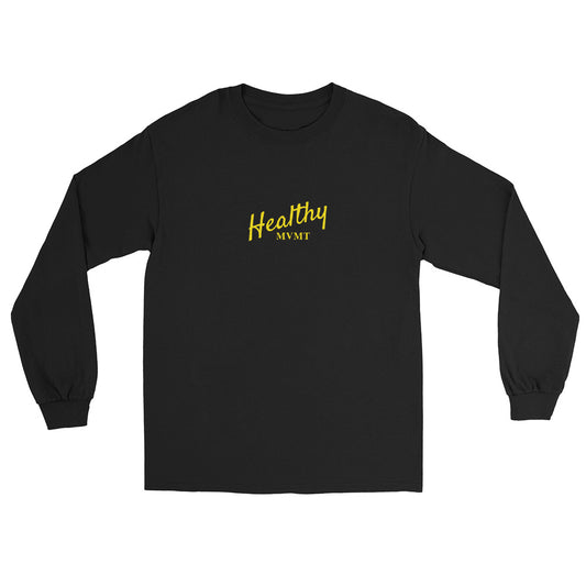 HealthyMVMT (Black) | Men's Long Sleeve Tee by HealthyMVMT
