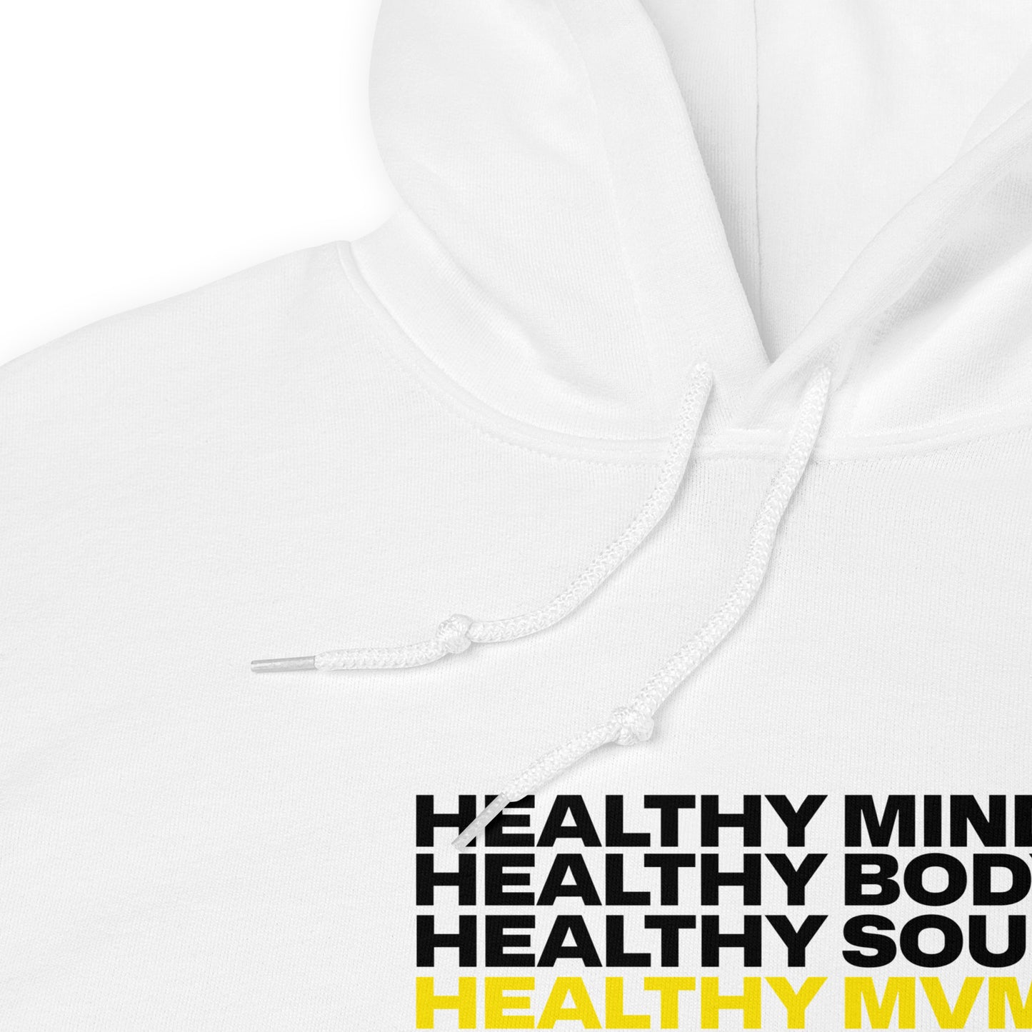 Mind Body Soul (White) | Women's Hoodie by HealthyMVMT